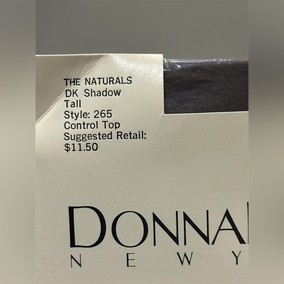 NEW Vintage 1990 Donna Karan Sheer Satin Control Top Pantyhose DK Shadow - Picture 3 of 4